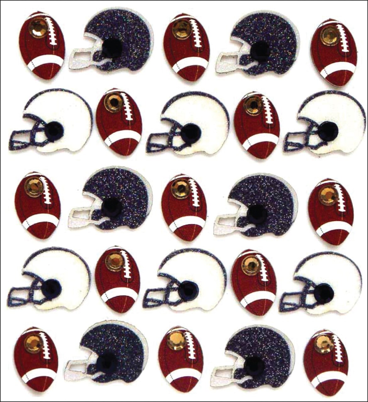 Jolee's Boutique Football and Helmets Repeat Dimensional Stickers